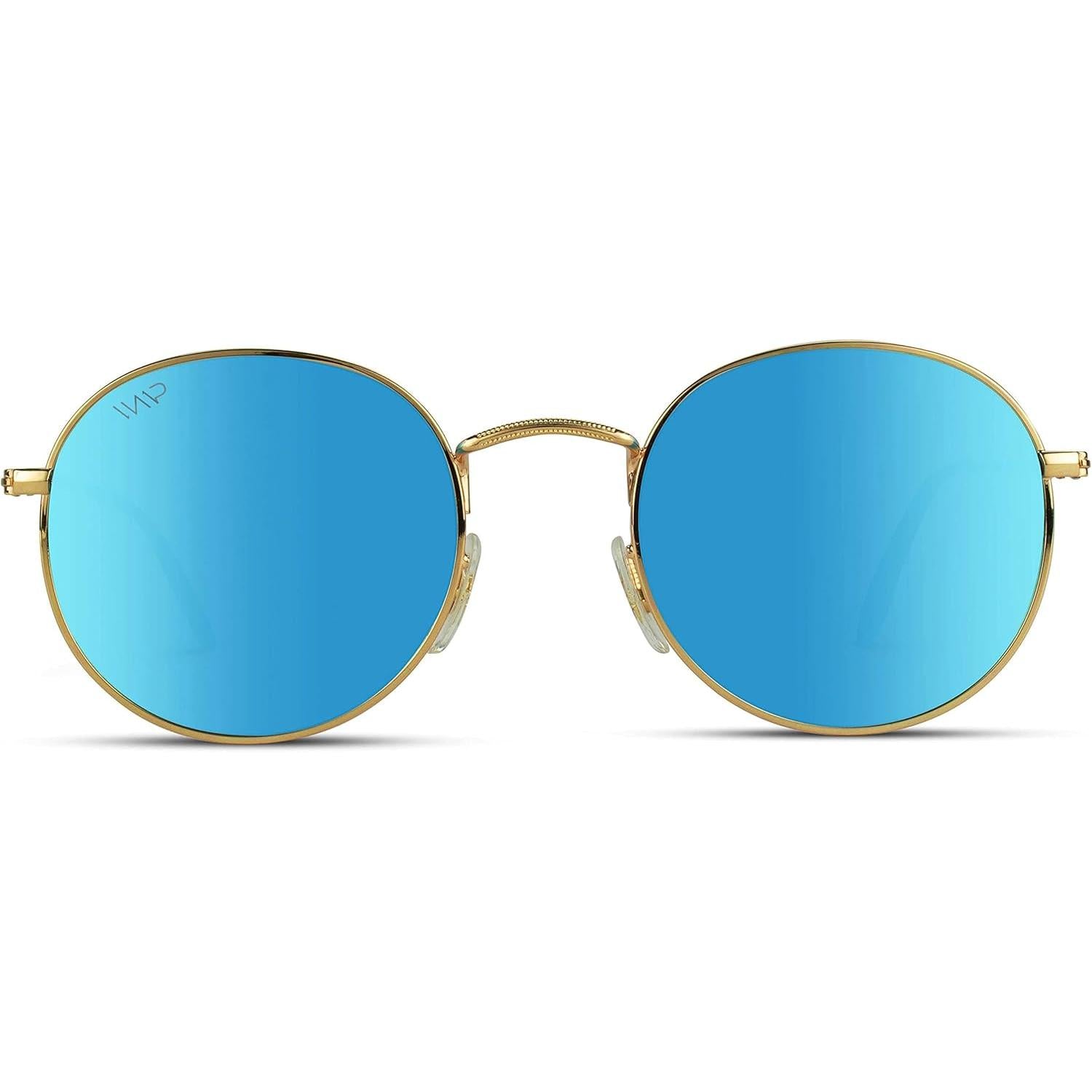 Anteojos de Sol Redondos con Lentes Espejados – Unisex, Retro y Modernos, Protección UV400